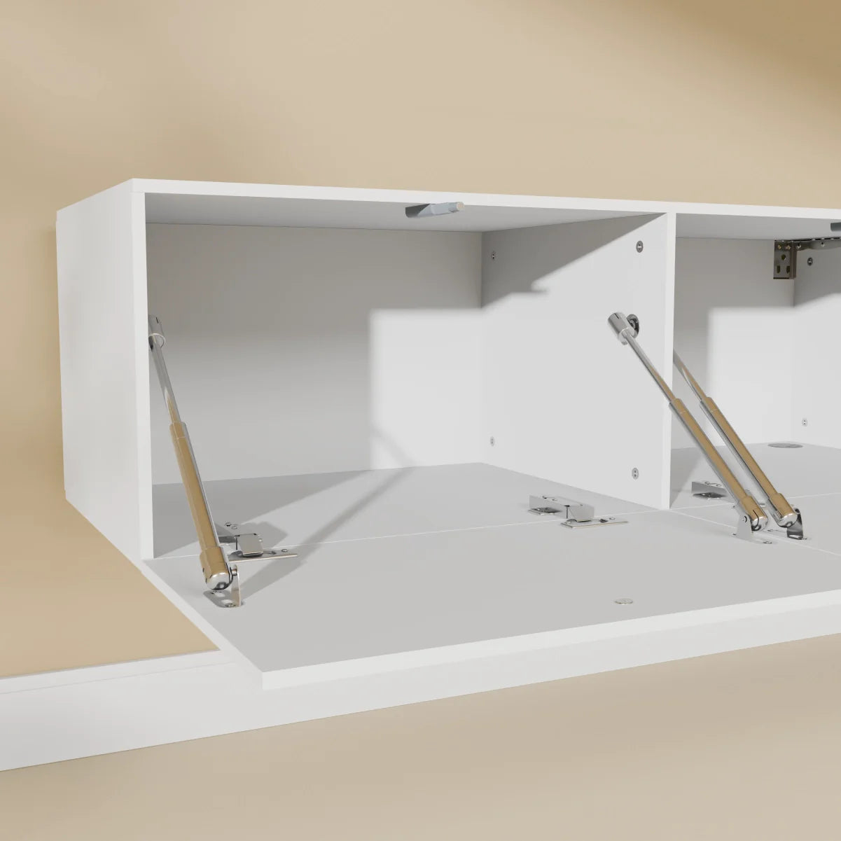 Mora Mueble TV | Suspendido o de pie | 200 cm Blanco