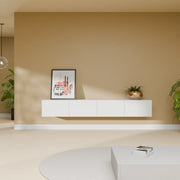 Mora Mueble TV | Suspendido o de pie | 200 cm Blanco