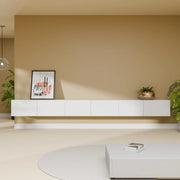 Mora Mueble TV | Suspendido o de pie | 300 cm Blanco