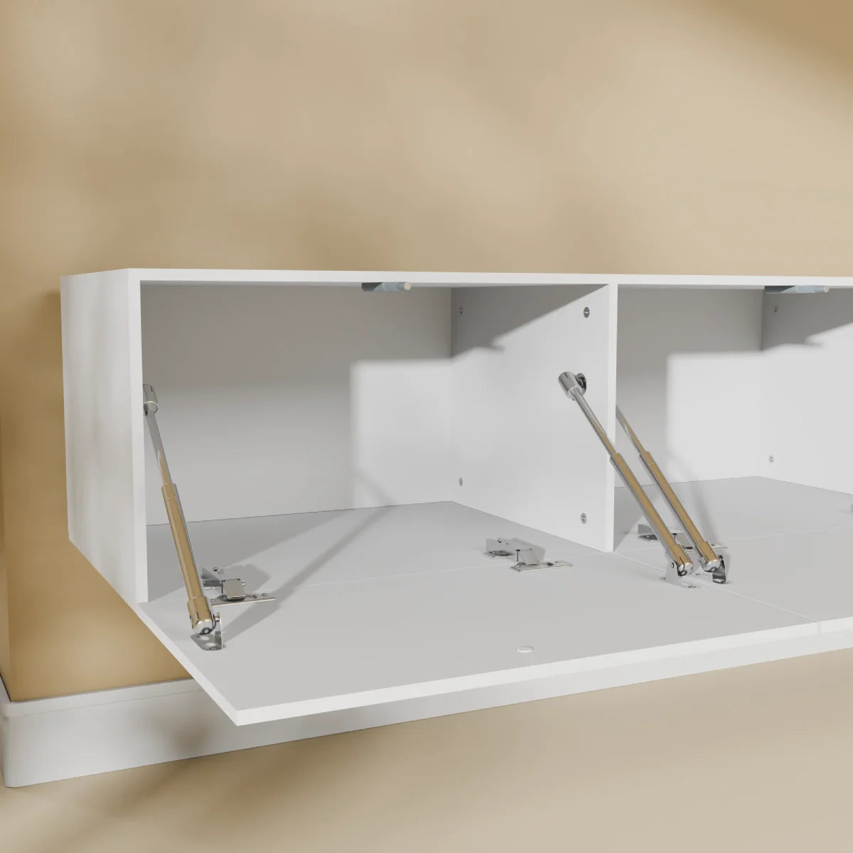 Mora Mueble TV | Suspendido o de pie | 300 cm Blanco