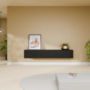 Mora Mueble TV | Suspendido o de pie | 180 cm Negro