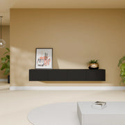 Mora Mueble TV | Suspendido o de pie | 200 cm Negro