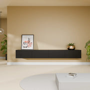 Mora Mueble TV | Suspendido o de pie | 240 cm Negro