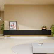 Mora Mueble TV | Suspendido o de pie | 300 cm Negro