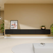 Mora Mueble TV | Suspendido o de pie | 280 cm Negro