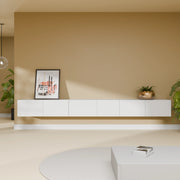 Mora Mueble TV | Suspendido o de pie | 280 cm Blanco